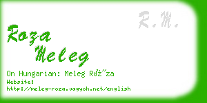 roza meleg business card